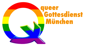 Logo mit Schriftzug Queer Gottesdienst München