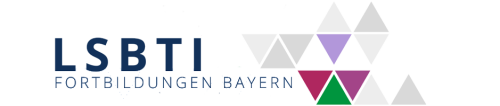 Logo mit Schriftzug LSBTI Fortbildungen Bayern
